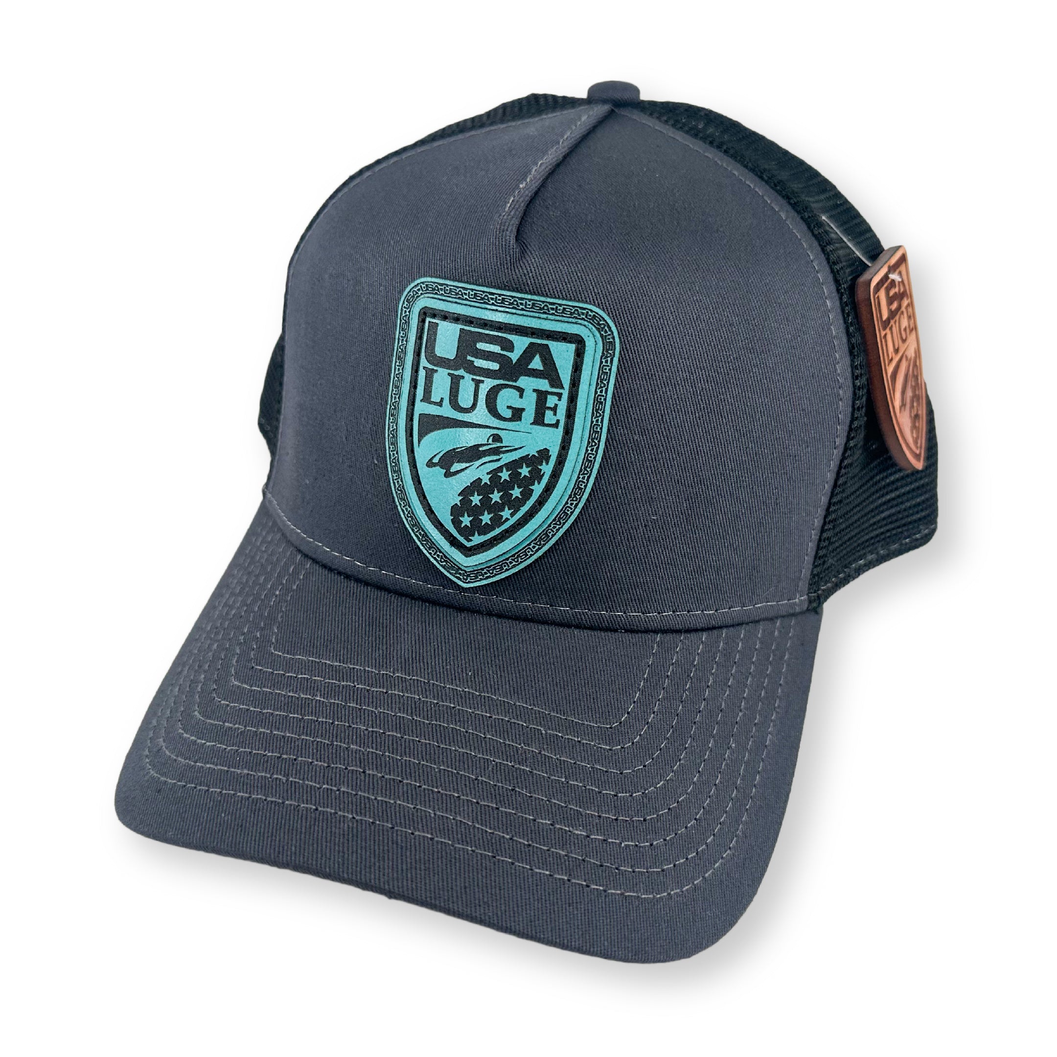USA Luge Vert Shield Hat (TURQUOISE  & BLACK)