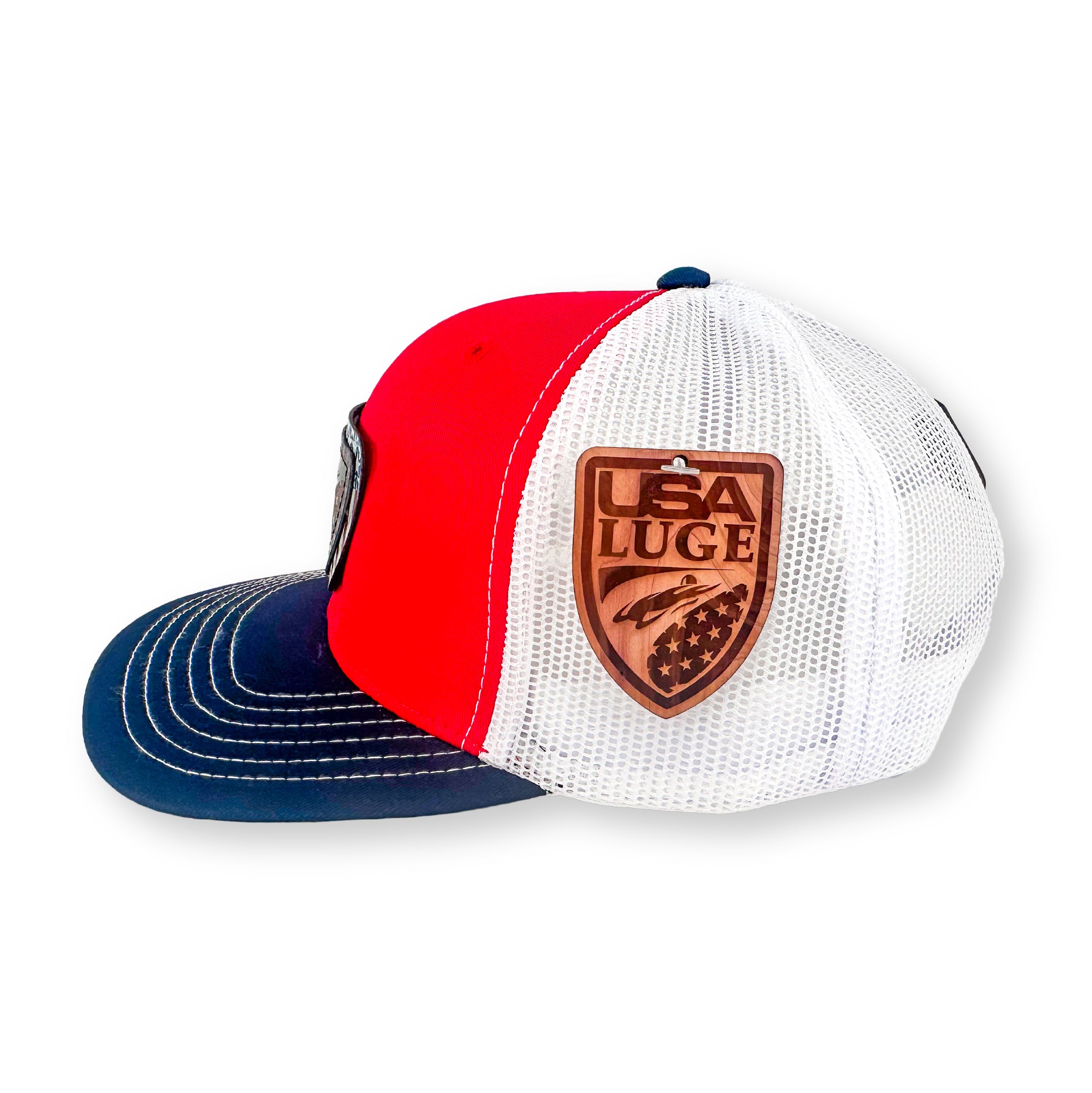 USA LUGE ALT LOGO STARS & STRIPES(BLACK SILVER)